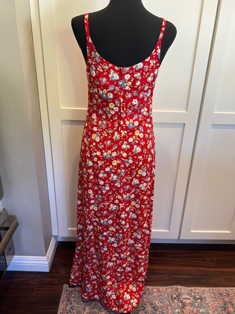 Rabbit Rabbit Rabbit Red Floral Dress with Yellow & Blue Blooms Size 4P - Picture 7 of 10
